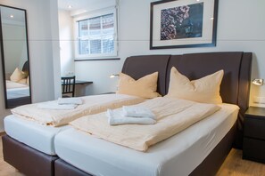 Hypo-allergenic bedding, desk, laptop workspace, free WiFi