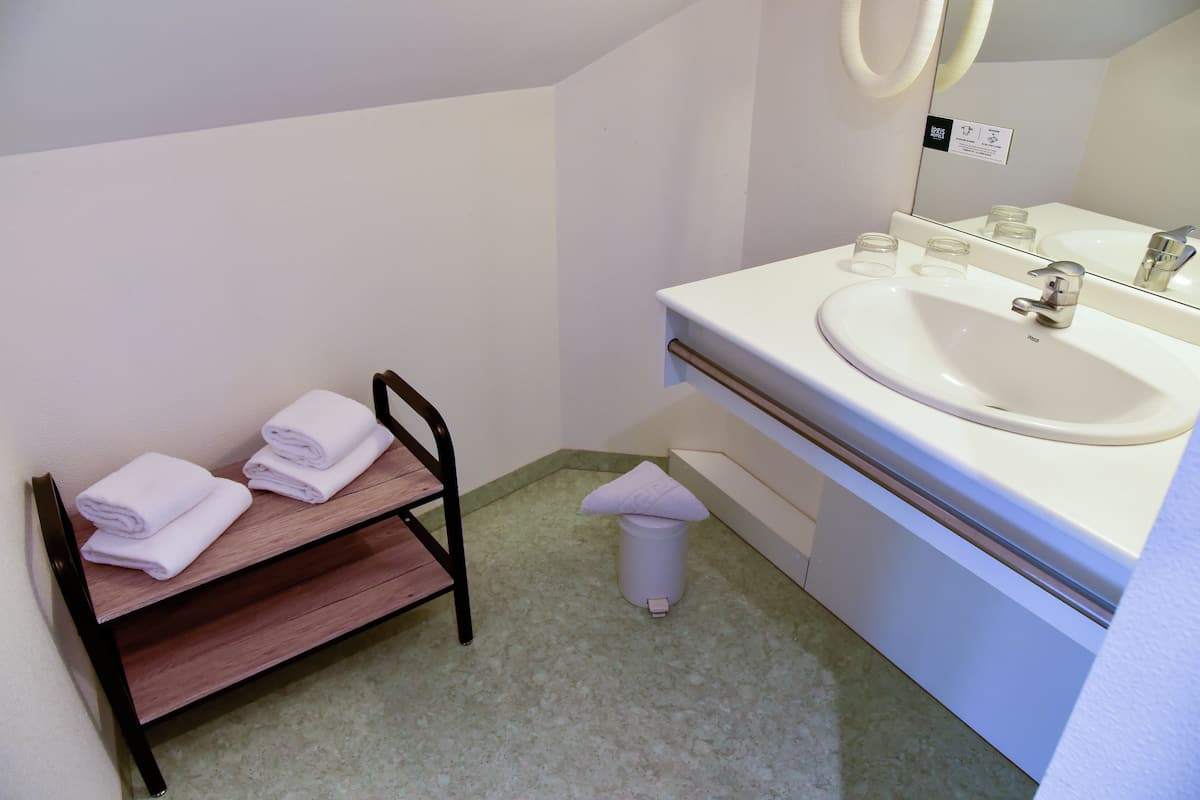 superior double room | bathroom | free toiletries, hair dryer, towels, soap
