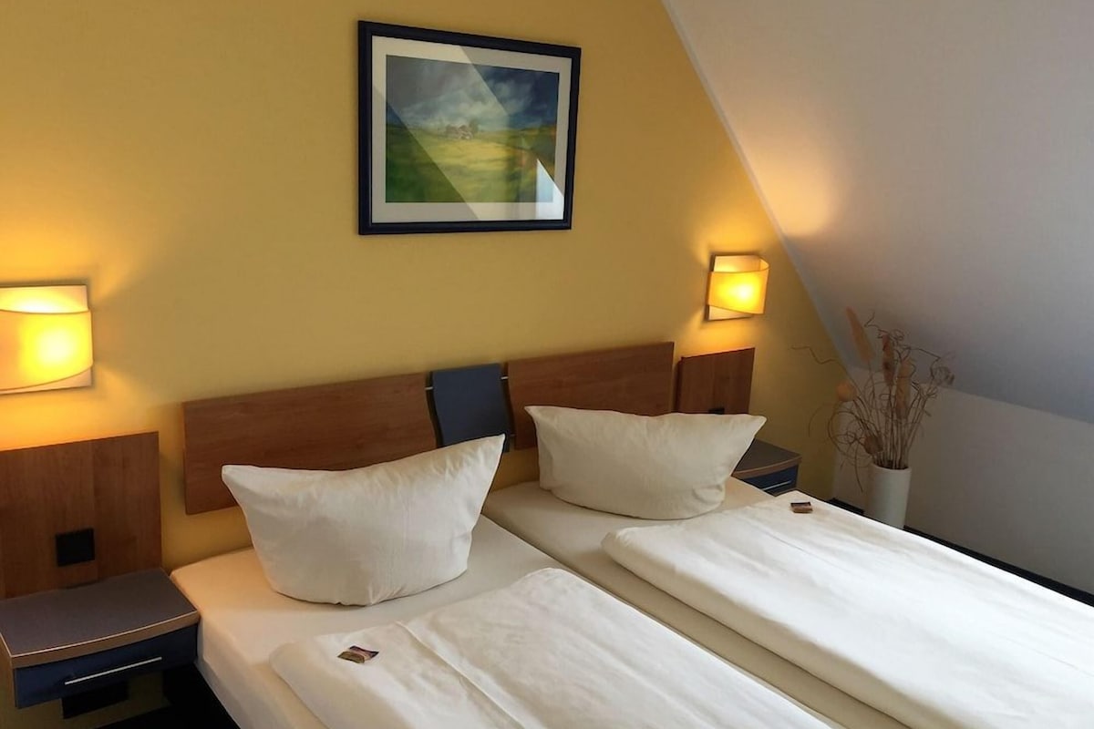 Escritorio, wifi gratis, ropa de cama