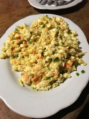 Breakfast, lunch, dinner served; local cuisine