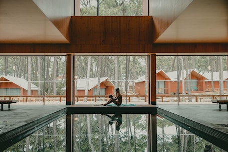 Indoor pool, outdoor pool