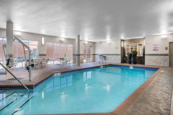 Indoor pool, open 7:00 AM to midnight, sun loungers