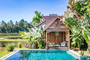 Outdoor pool - Hati Padi Cottages (Payangan)