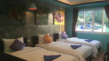 Superior Triple  | Skrifborð, myrkratjöld/-gardínur, ókeypis þráðlaus nettenging