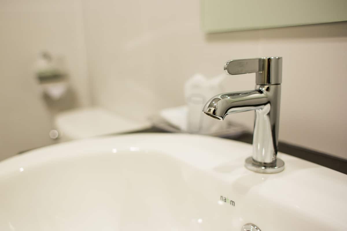 standard double room, 1 king bed | bathroom | shower, free toiletries, hair dryer, towels