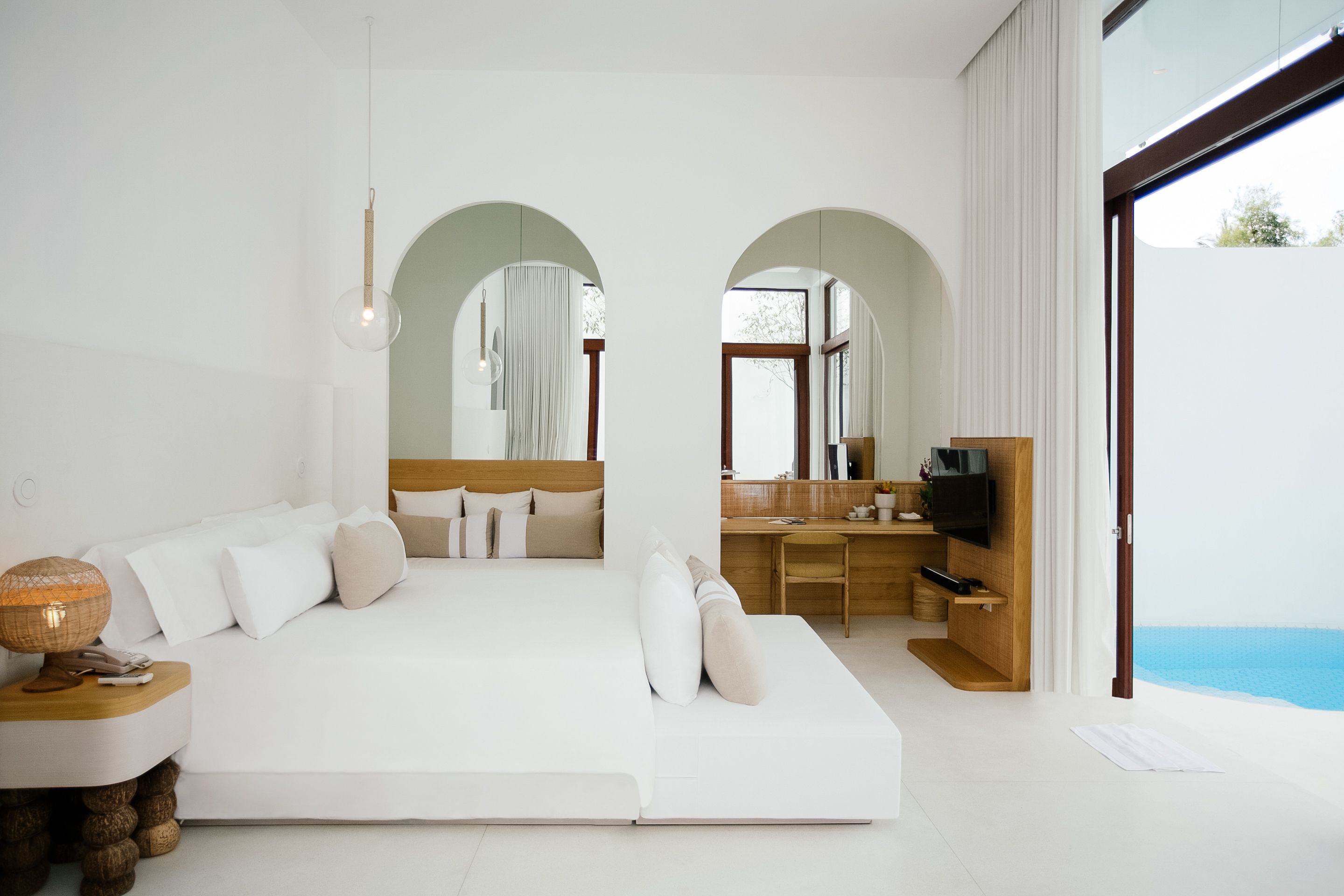 oceanfront sala pool villa | premium bedding, minibar, in-room safe, desk