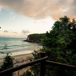 On the beach, white sand, beach bar