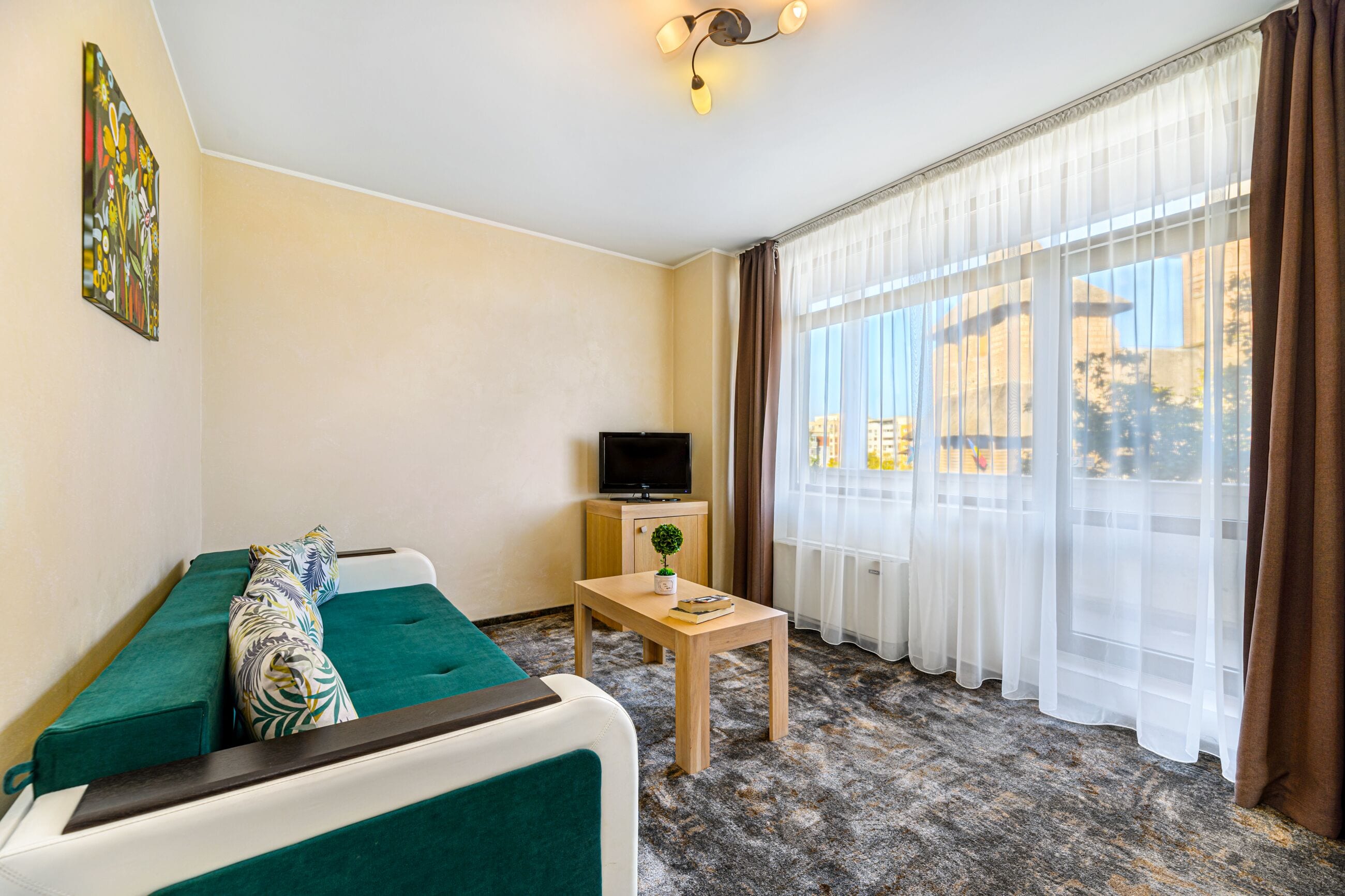 family suite balcony danube view | 1 bedroom, premium bedding, minibar, desk