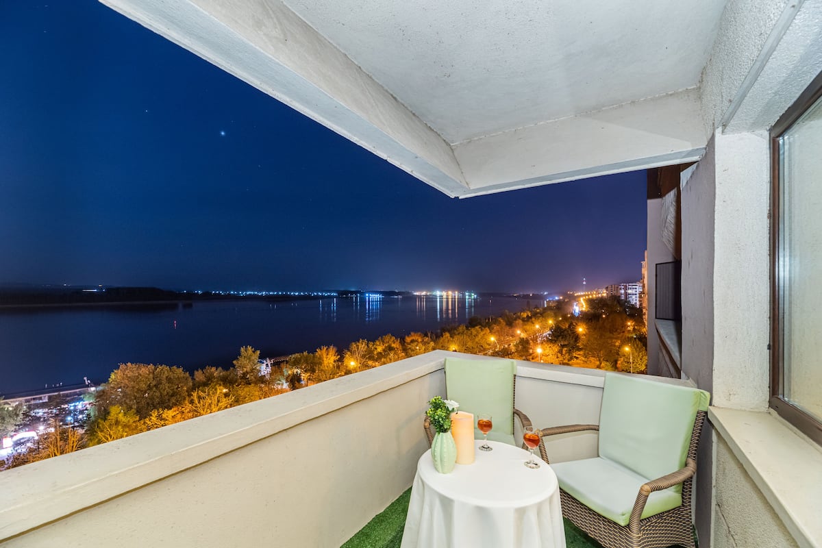 DOUBLE STANDARD BALCONY AND DANUBE VIEW, | Balcony view