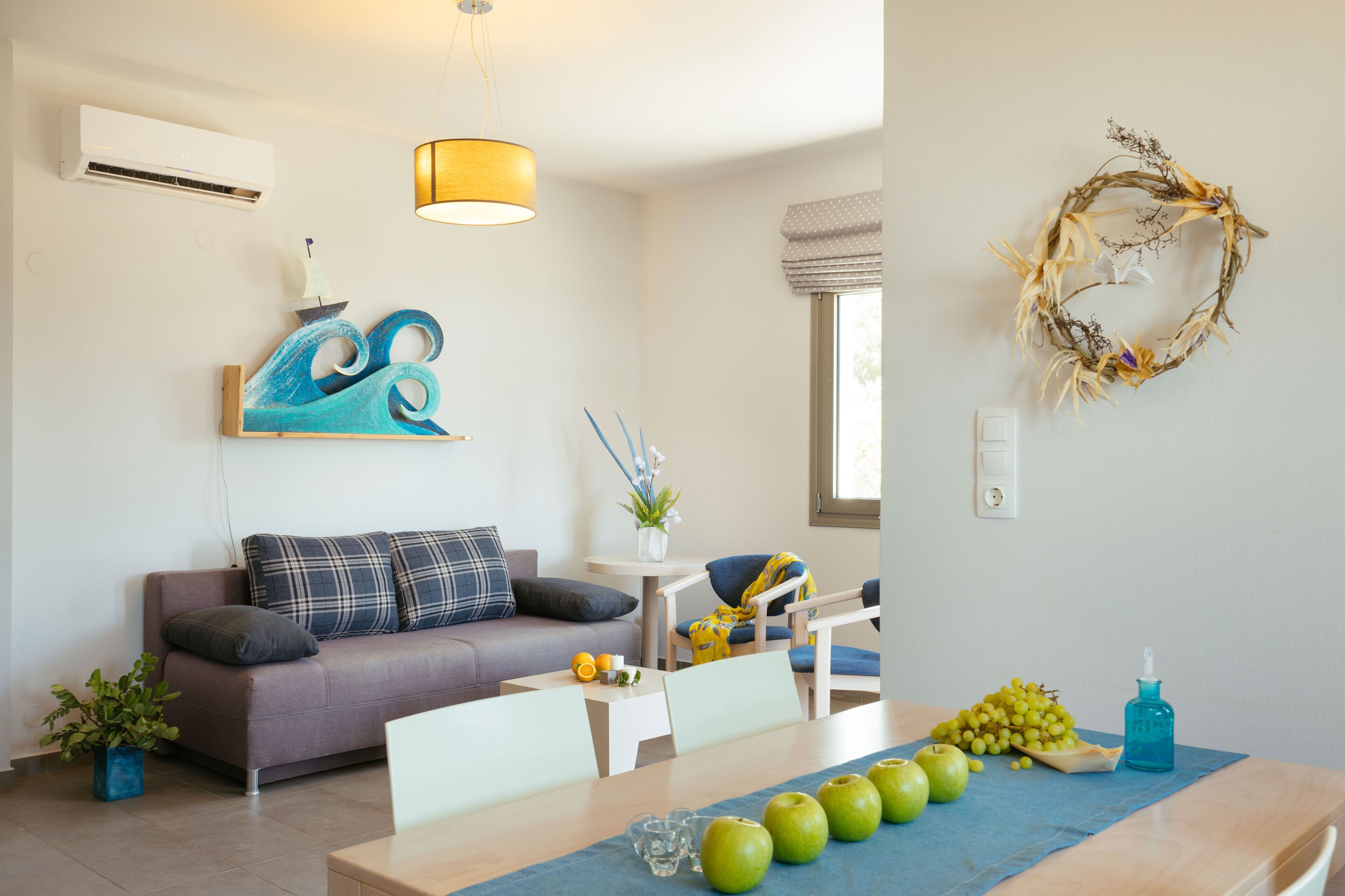 Luxury-Apartment, 2 Schlafzimmer, Meerblick | Wohnzimmer