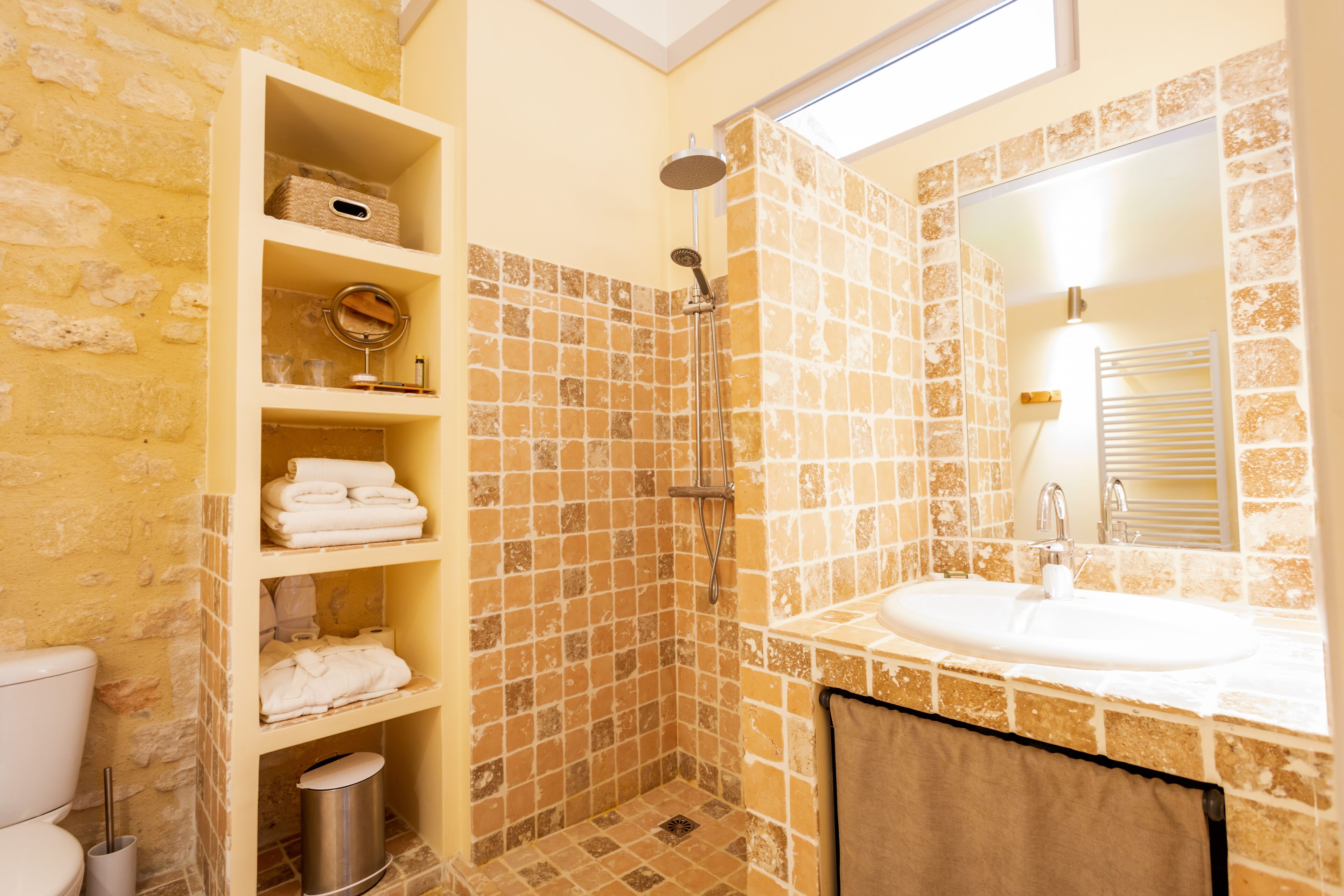 free toiletries, hair dryer, bathrobes, slippers