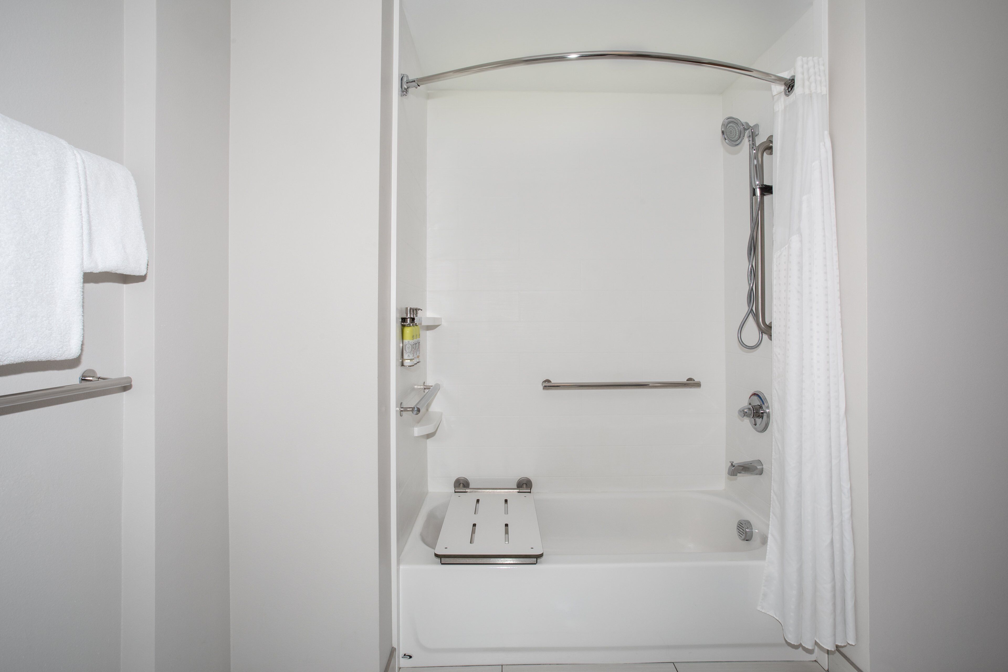 free toiletries, hair dryer, towels