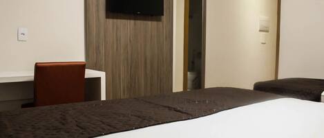 Minibar, desk, blackout drapes, free WiFi