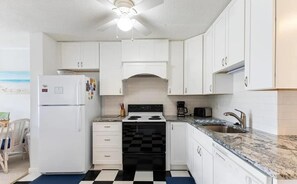 Condo, 2 Bedrooms | Private kitchen | Full-sized fridge, microwave, oven, stovetop