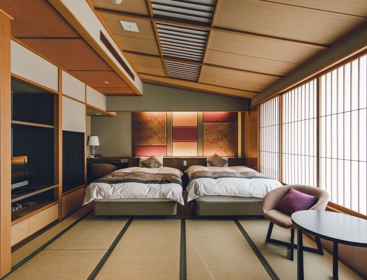 Twin Room gaya Jepun , Non Smoking | Gebar bulu kapas, peti besi dalam bilik, Wi-fi percuma, cadar katil 