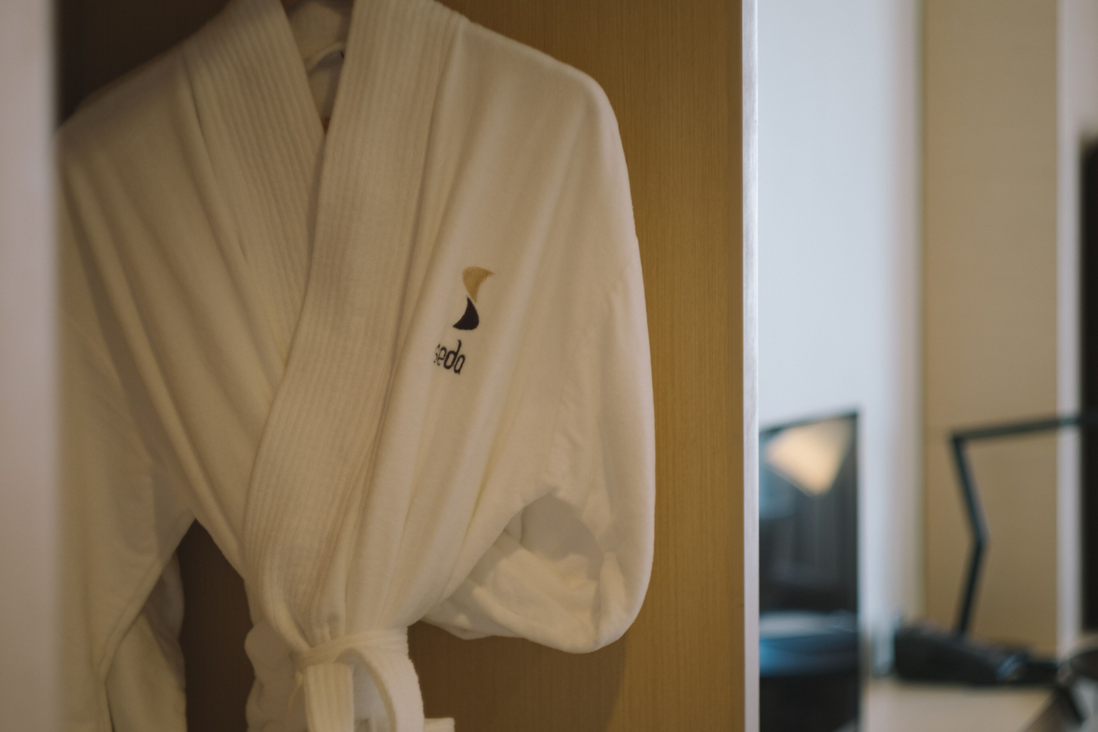 free toiletries, hair dryer, bathrobes, slippers