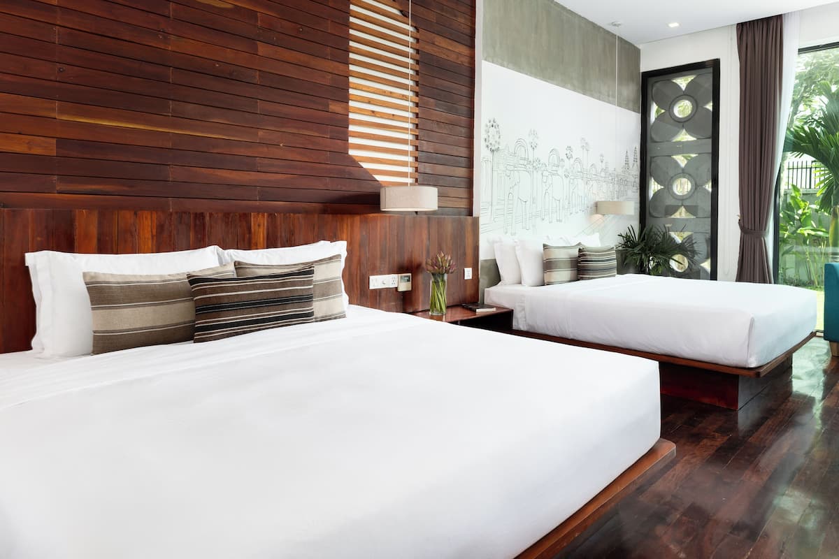 royal two-bedroom family suite - free laundry + airport pick-up | view from room