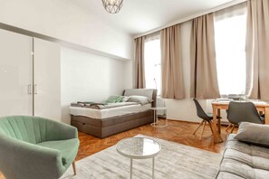 Apartment Vintage | 1 quarto, Wi-Fi de cortesia, roupa de cama