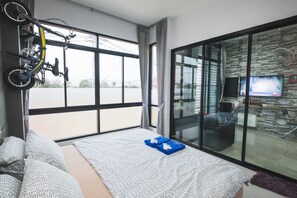 Casa geminada superior, 1 cama King | 1 quarto, escrivaninha, Wi-Fi de cortesia
