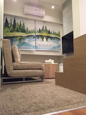 ห้องคอมฟอร์ทดับเบิล, 1 ห้องนอน | 1 ห้องนอน, ตกแต่งพิเศษโดยเฉพาะ, เตียงเสริม/เปล, Wi-Fi ฟรี