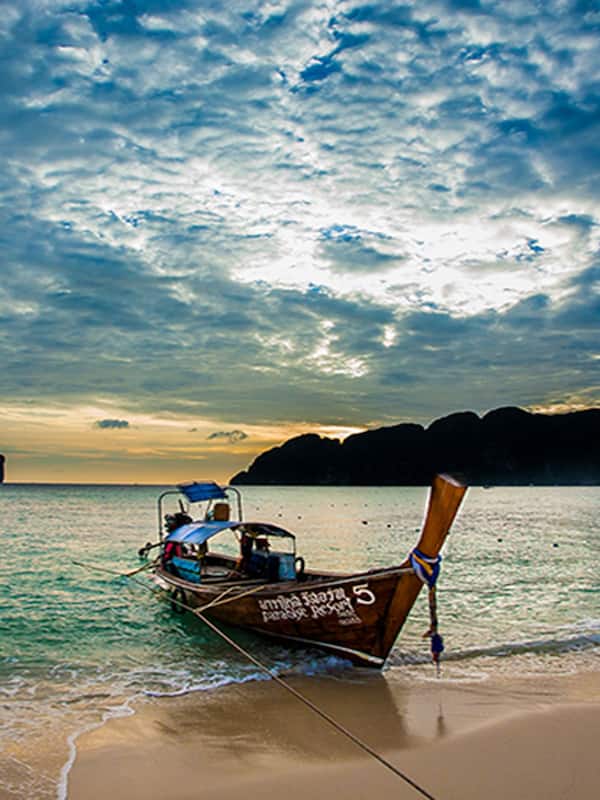 Private beach, rowing