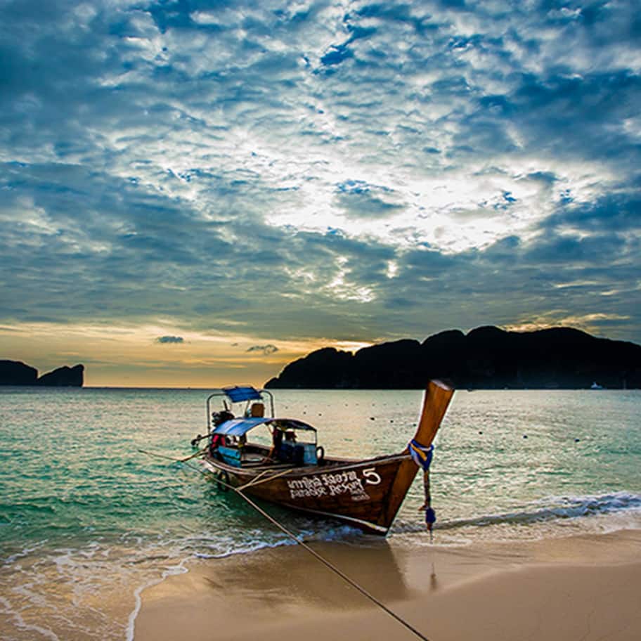 Private beach, rowing