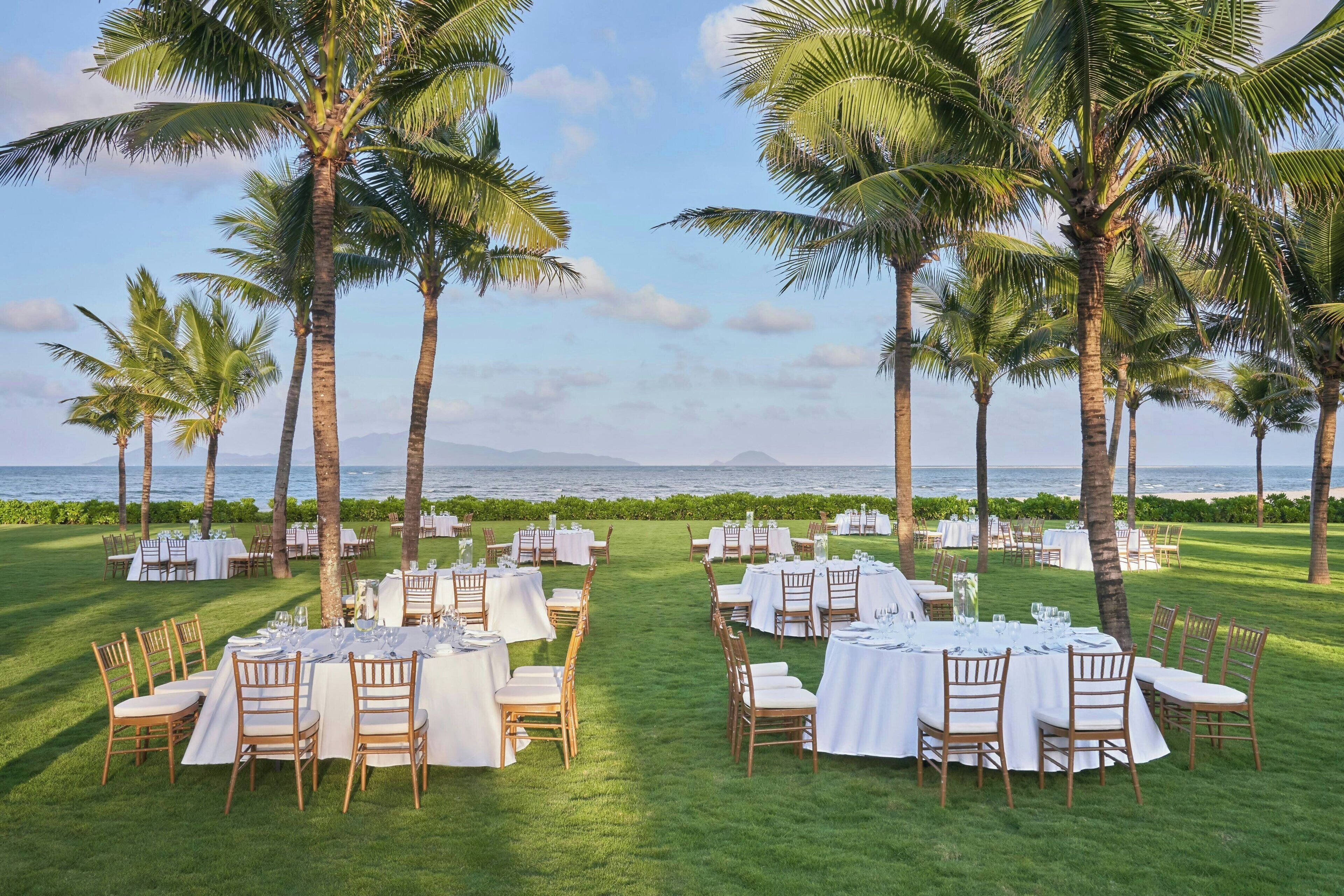 outdoor wedding area