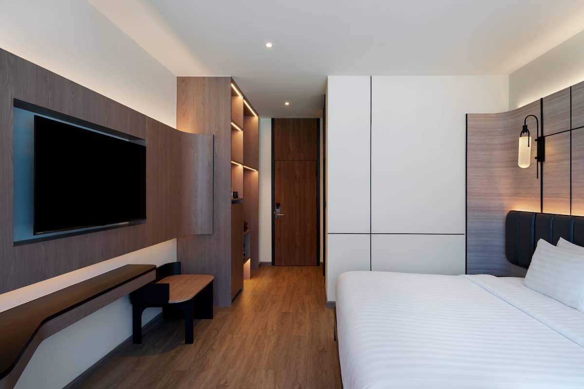 standard double room  | blackout curtains, free wifi, bed sheets