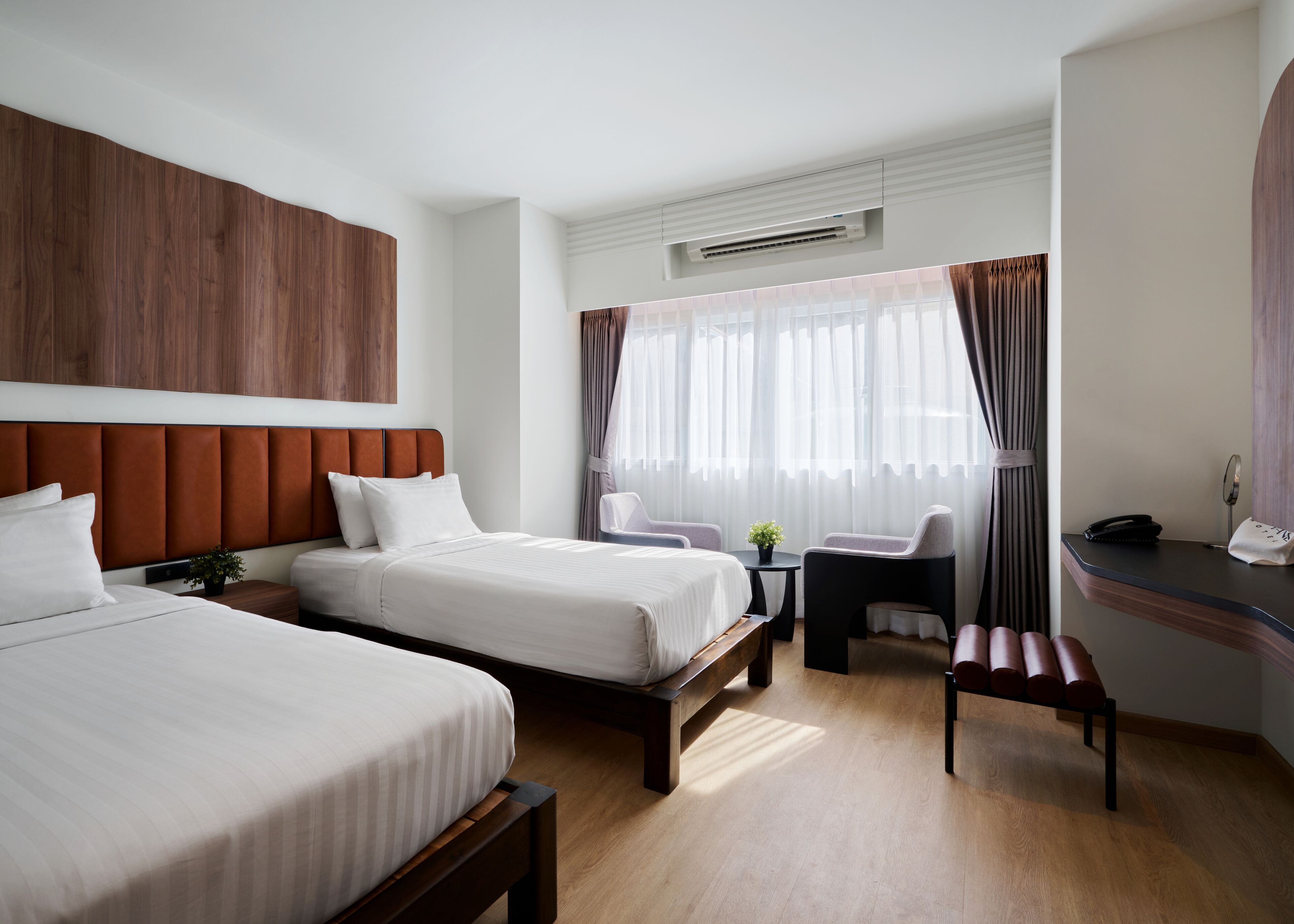 standard twin room  | blackout curtains, free wifi, bed sheets