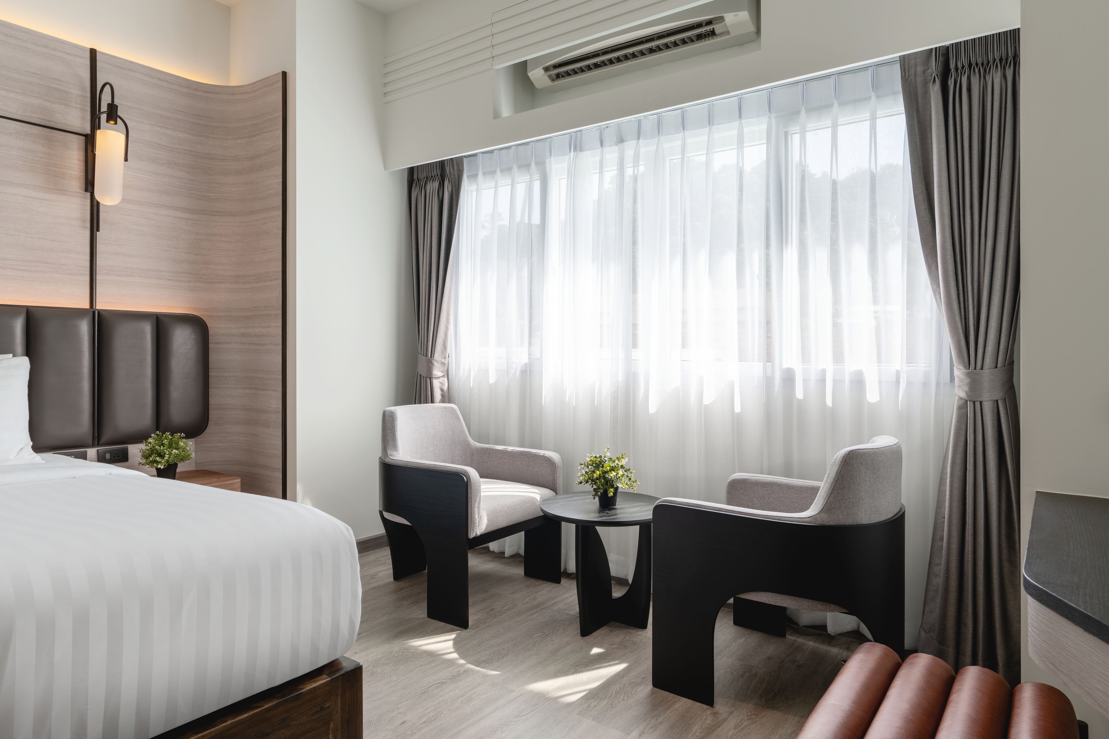 standard double room  | blackout curtains, free wifi, bed sheets