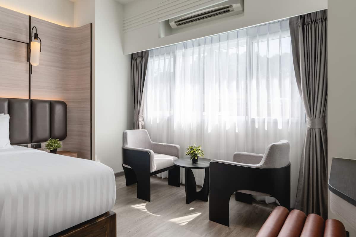 standard double room  | blackout curtains, free wifi, bed sheets