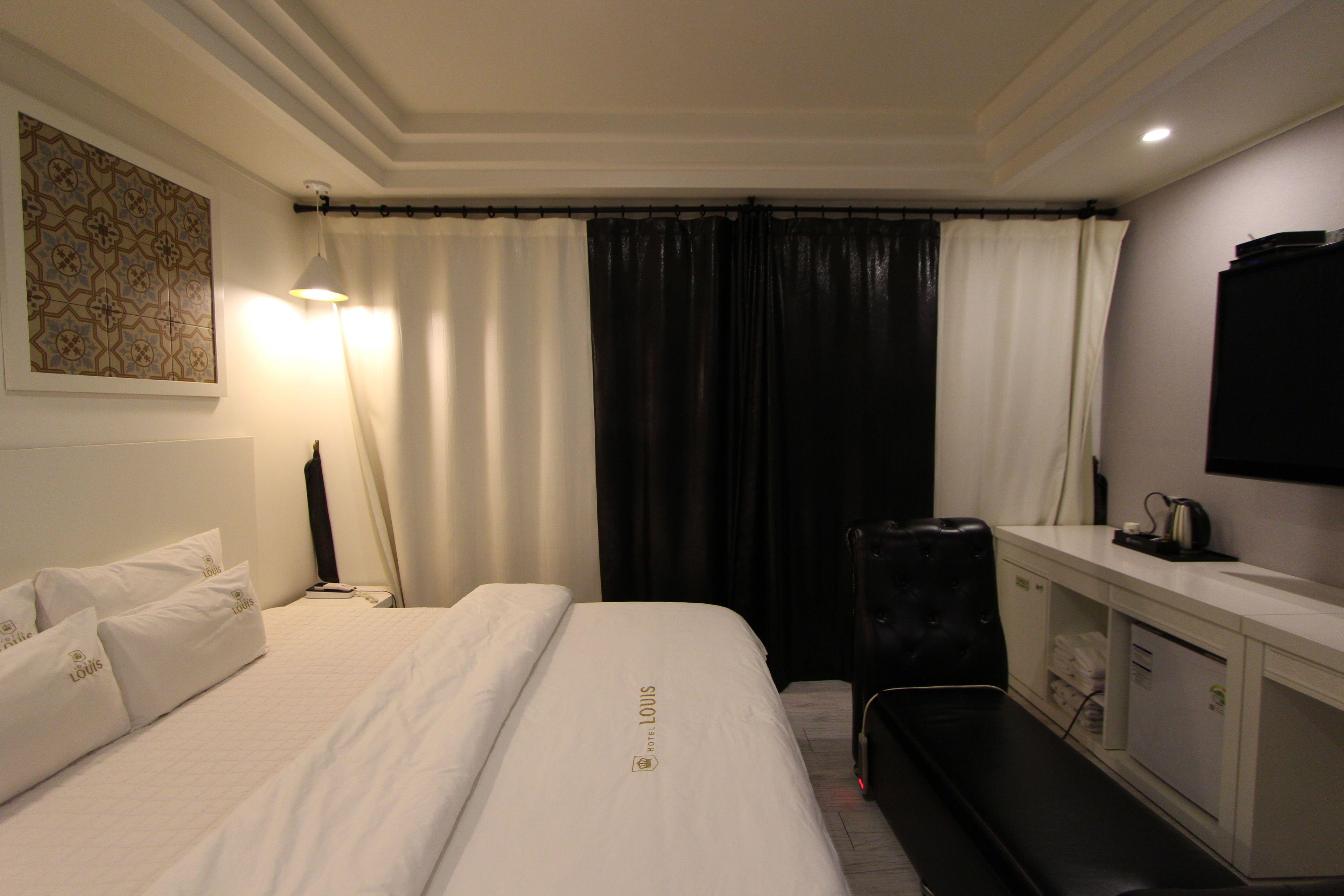 individually decorated, individually furnished, blackout curtains