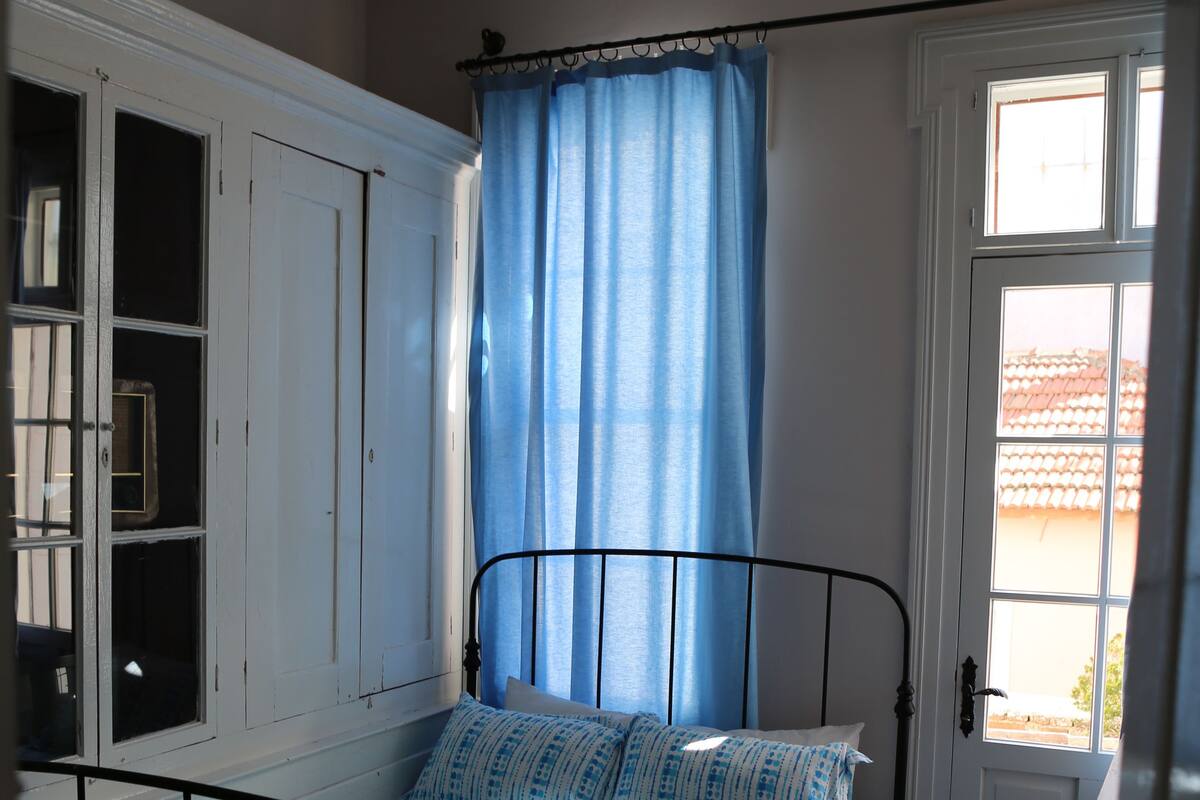 Design Double Room, 1 Double Bed, Terrace (Blue) | Egyptian cotton sheets, premium bedding, individually decorated