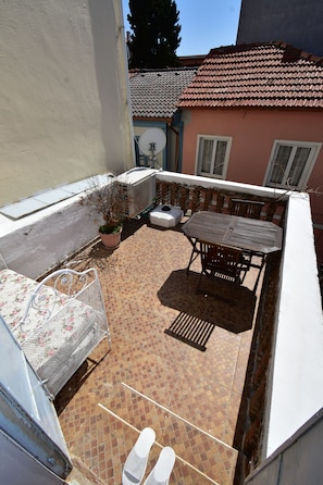 Design Double Room, 1 Double Bed, Terrace (Blue) | Egyptian cotton sheets, premium bedding, individually decorated