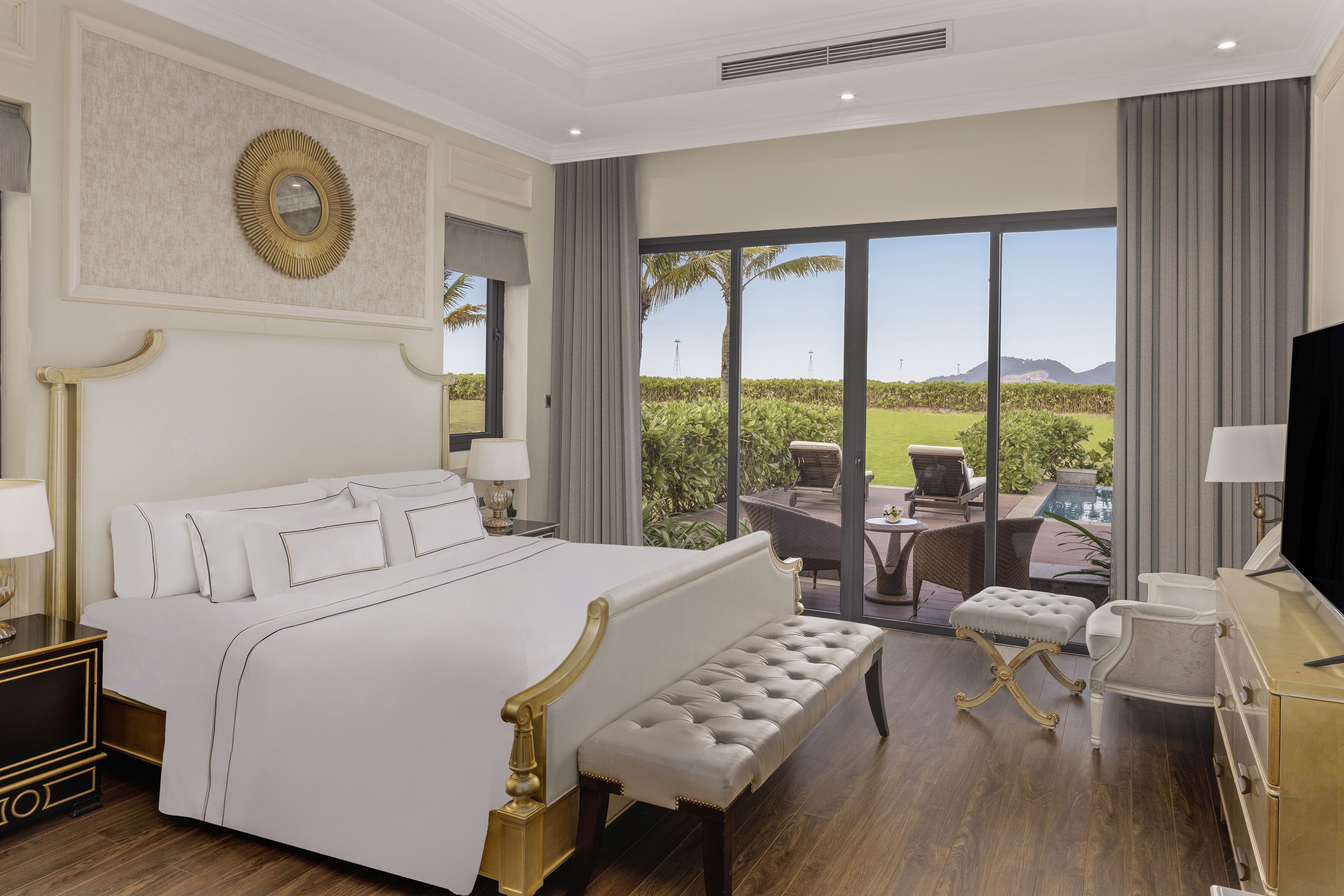 villa, 4 bedrooms, private pool, sea view | premium bedding, minibar, in-room safe, desk