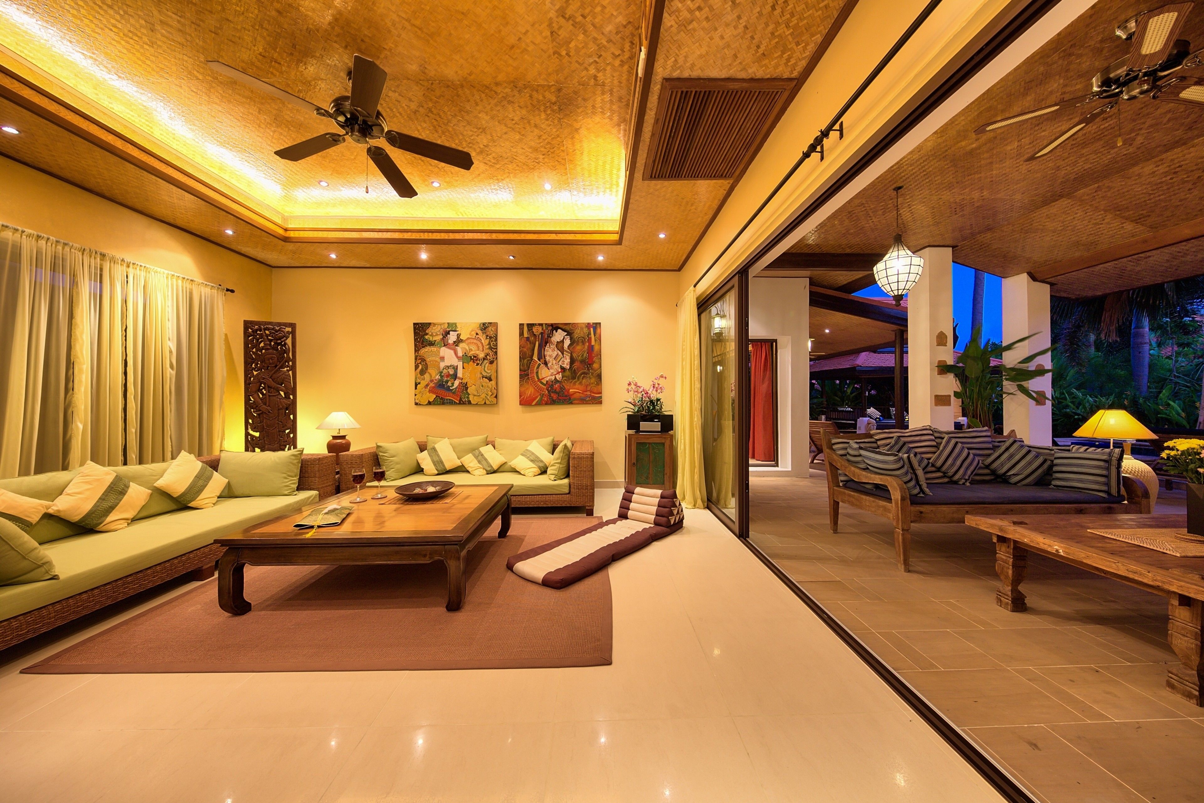 3 Bedrooms Private Pool Villa | Living area | Flat-screen TV, DVD player