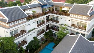 Vue depuis lâhĂ©bergement