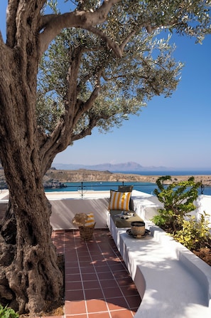 Quarto família, 1 quarto, terraço, vista para o mar | Vista do quarto