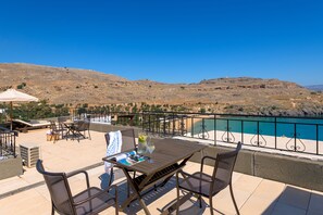 Exclusive Studio Suite, 1 Bedroom, Terrace | Terrace/patio - Maris Lindos, Suites and Apartments (Rhodes)