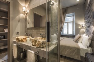 Luxury Suite, 1 King Bed with Sofa bed, Private Bathroom, Annex Building | Bathroom | Shower, hair dryer, bathrobes, slippers