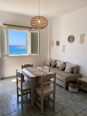 Apartment, 1 Bedroom, Sea View | View from room - Agnadi Syros Beachfront Studios & Rooms (Syros)
