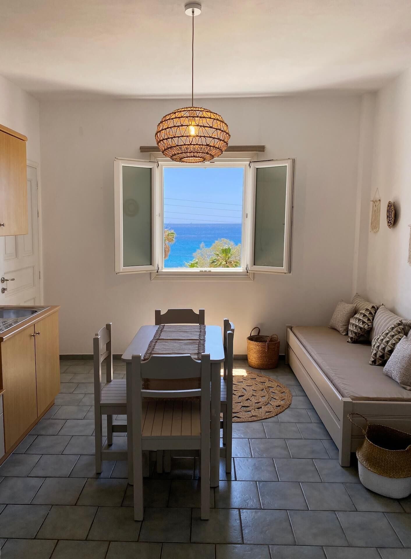 Apartment, 1 Bedroom, Sea View | Private kitchen | Full-sized fridge, electric kettle, toaster, cookware/dishes/utensils