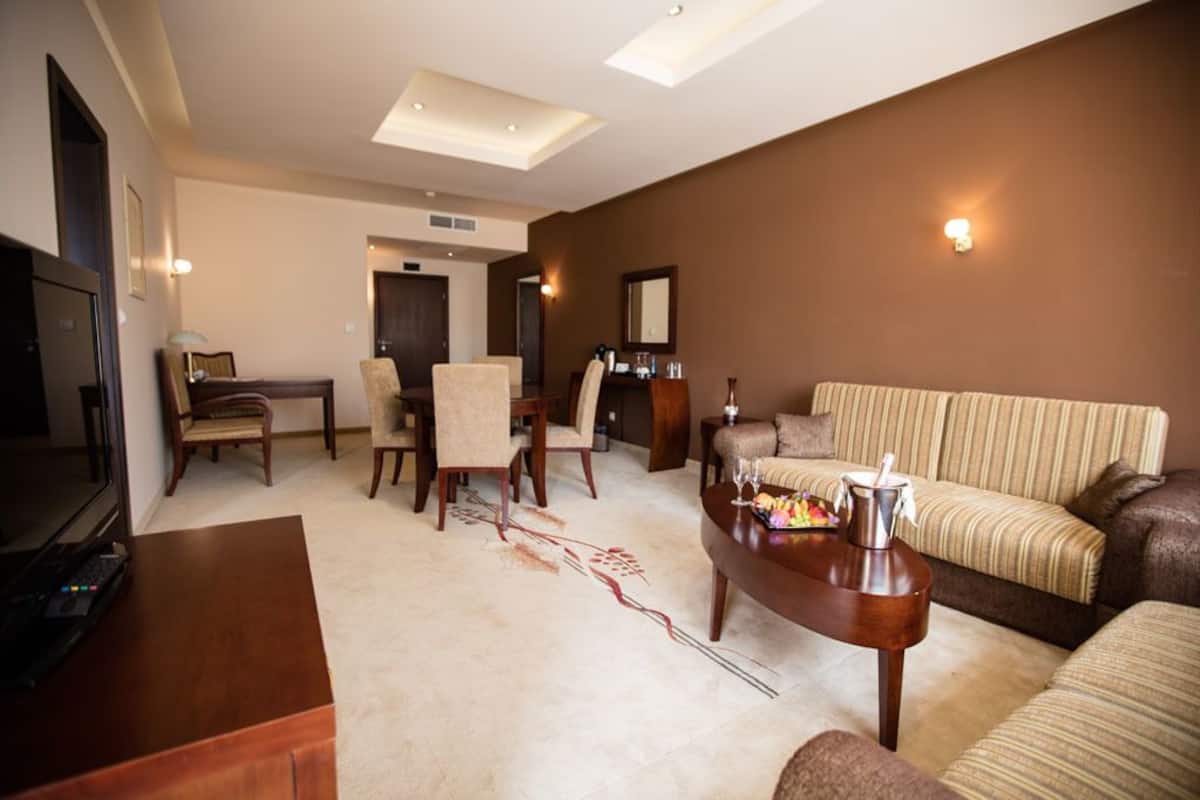 Executive Apartment, 1 Bedroom, Private Pool, Pool View | Living area | Flat-screen TV