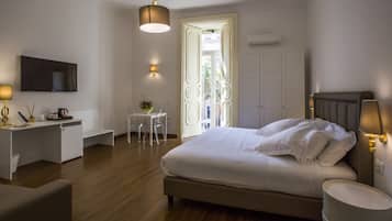 Biancheria da letto di alta qualità, minibar, una cassaforte in camera
