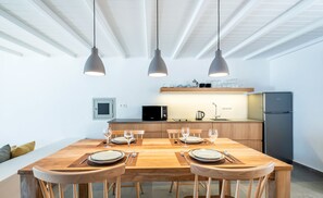 Two bedroom mini villa with private pool | Private kitchen | Full-size fridge, microwave, stovetop, espresso maker