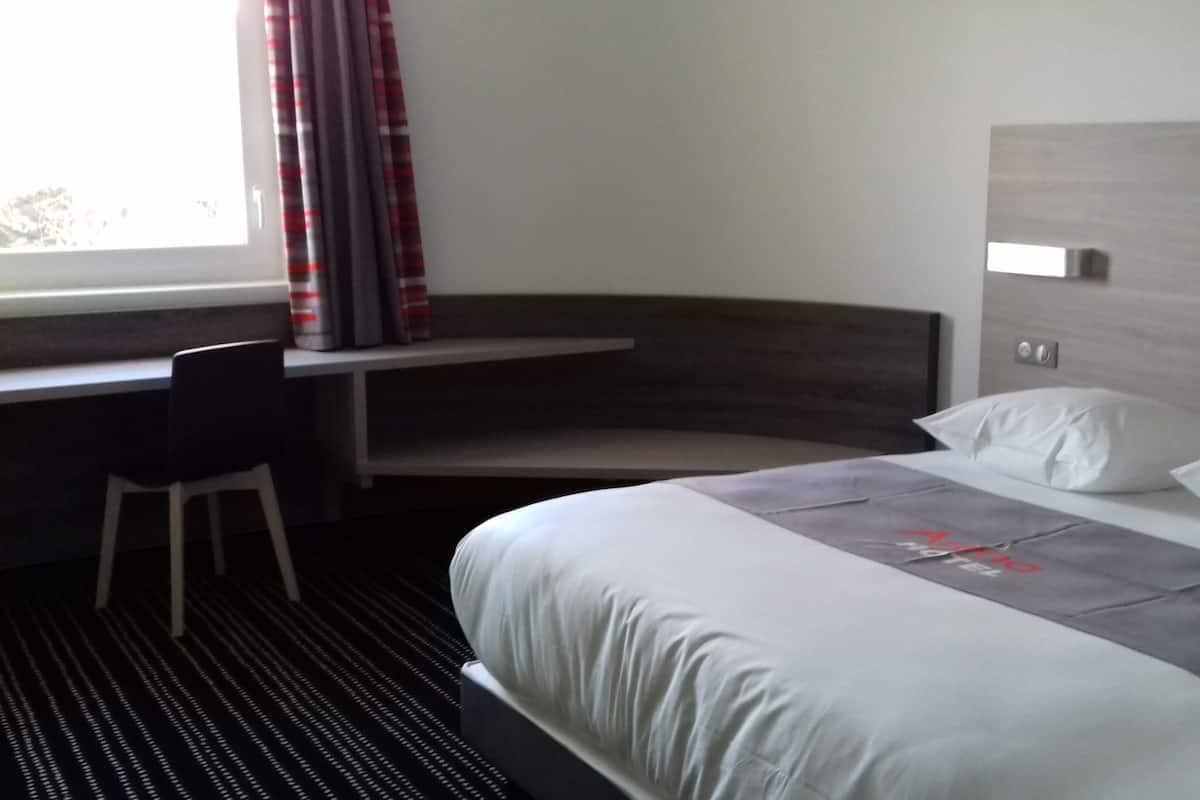 Desk, blackout curtains, soundproofing, iron/ironing board