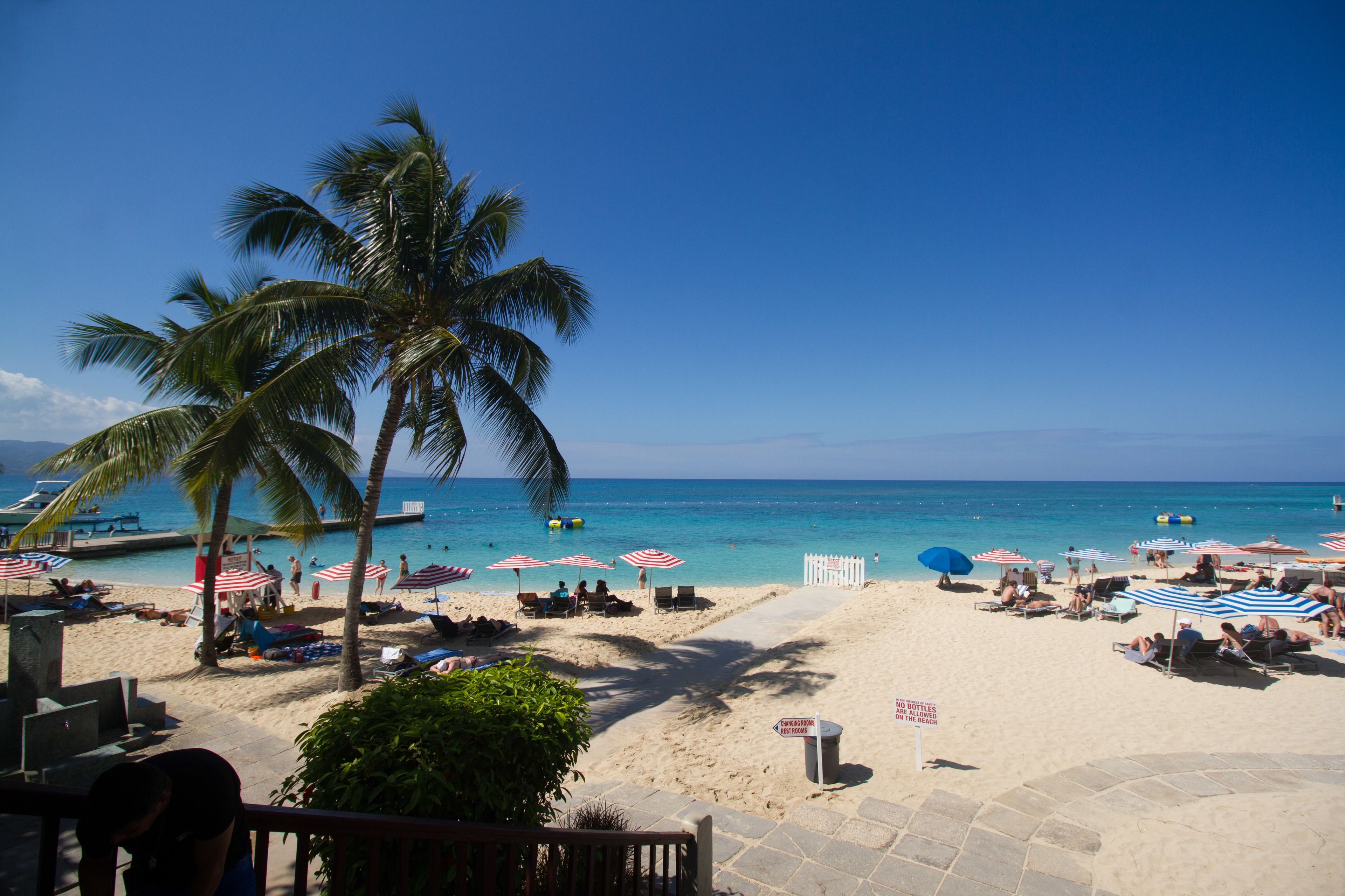 beach nearby, white sand