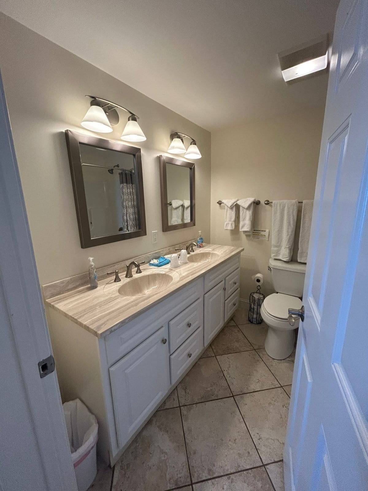 free toiletries, hair dryer, towels, soap