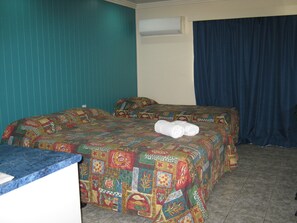 Standard Motel Room | Iron/ironing board, cribs/infant beds, bed sheets