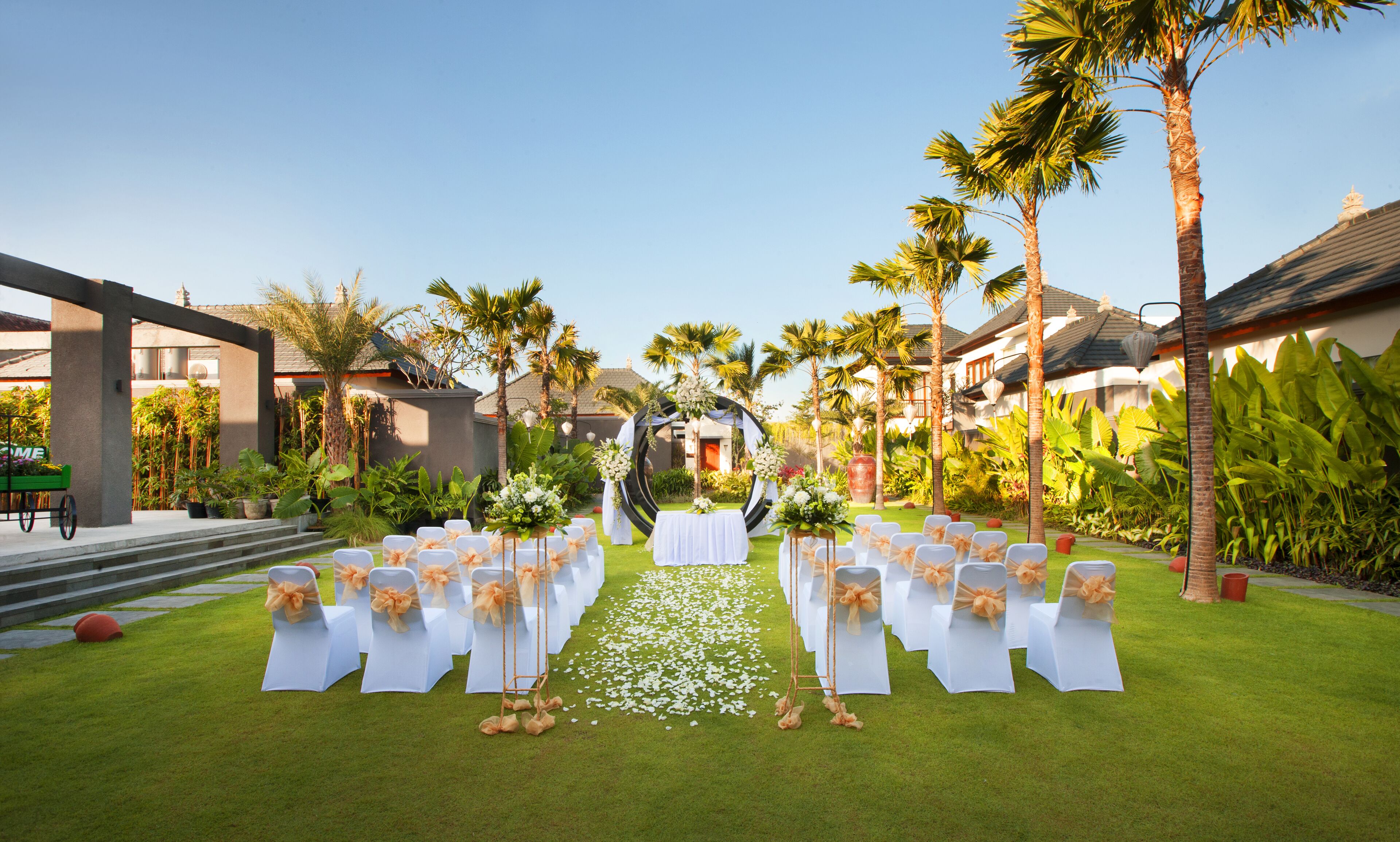 outdoor wedding area